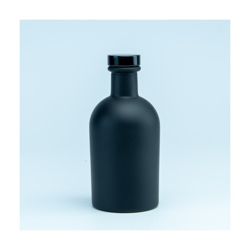 Bouteille de luxe noir bouchon noir - 250 ml
