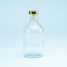 Luxe fles transparant met gouden dop - 250 ml