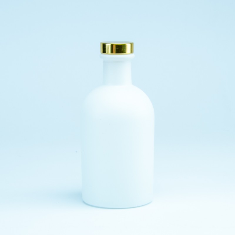 Luxe fles wit met gouden dop - 250 ml