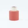 Parfumflesje cylinder terracotta met rosé gouden schroefdop - 50 ml