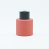 Parfumflesje cylinder terracotta met zwarte schroefdop - 50 ml