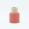 Parfumflesje cylinder terracotta met houten schroefdop - 50 ml