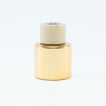 Parfumflesje cylinder goud met houten schroefdop - 50 ml